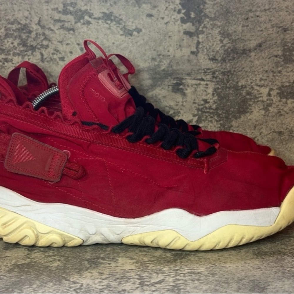 Jordan Red Prioct React Sneakers    Mens Size 12   (bright red, gently warn)